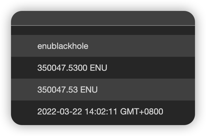 EnuWatchNft's tweet photo. 350000 ENU have been burned https://t.co/ZwnydUV11Y