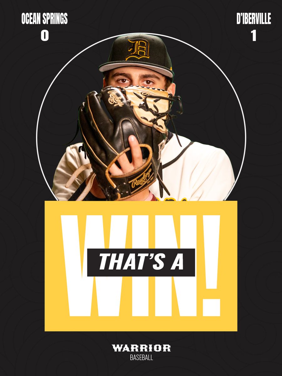 dIberville_base's tweet photo. Final in d'Iberville!

It took 10 innings but the Warriors move to 4-0 in district play tonight!! https://t.co/YPfDLWPXvN