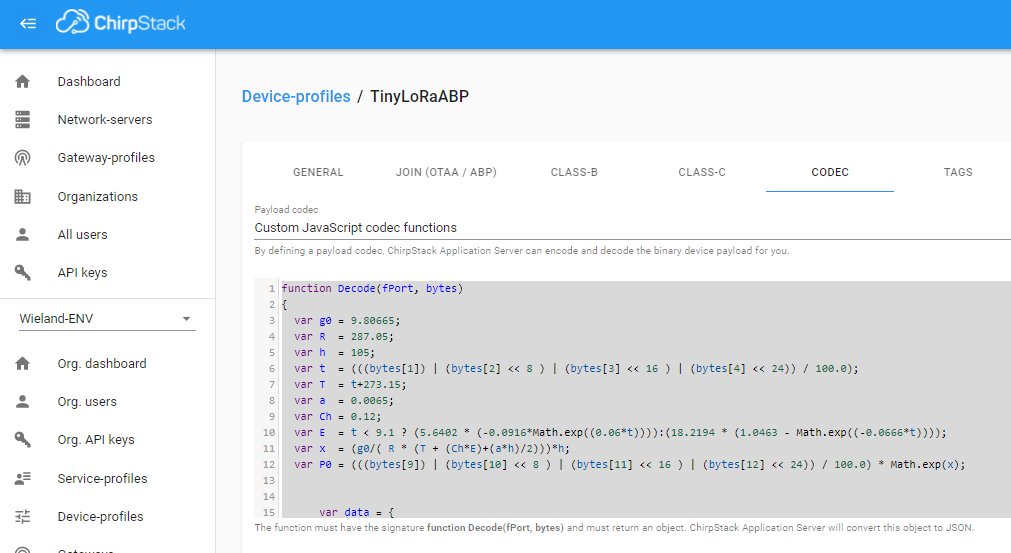 things_network's tweet image. Mal eben den gemessenen Luftdruck vom BME280 im Payload-Decoder vom #ChirpStack auf Meereshöhe angepasst. Die geeichte Höhe ist hier mit 98 Meter bei mir um die Ecke, dazu kommt noch die Höhe der Wetterstation mit #LoRaWAN.