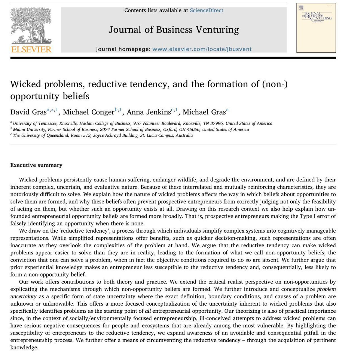 We have a tendency to simplify complex problems so that we can understand them &amp; then we solve the simplified version.

This can backfire for wicked problems: those that are complex, uncertain &amp; hard to evaluate. Review this list of reductive tendencies to help! (Rephrased post)