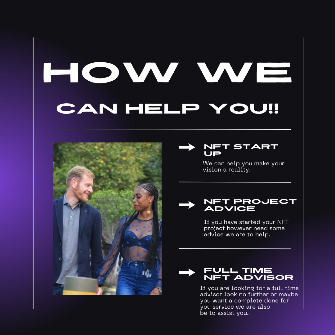 DanandMitchy's tweet photo. We've helped 58 NFT projects this month alone!!
Are planning to launch a NFT project?..
You have a NFT project but need some advice?...
Or want a full time advisor we can help you.
https://t.co/Zjd875c5YO
#danandmitchy #metaverseadvisor #nftconsultant #nftadvisor https://t.co/J9IFPZlIVj