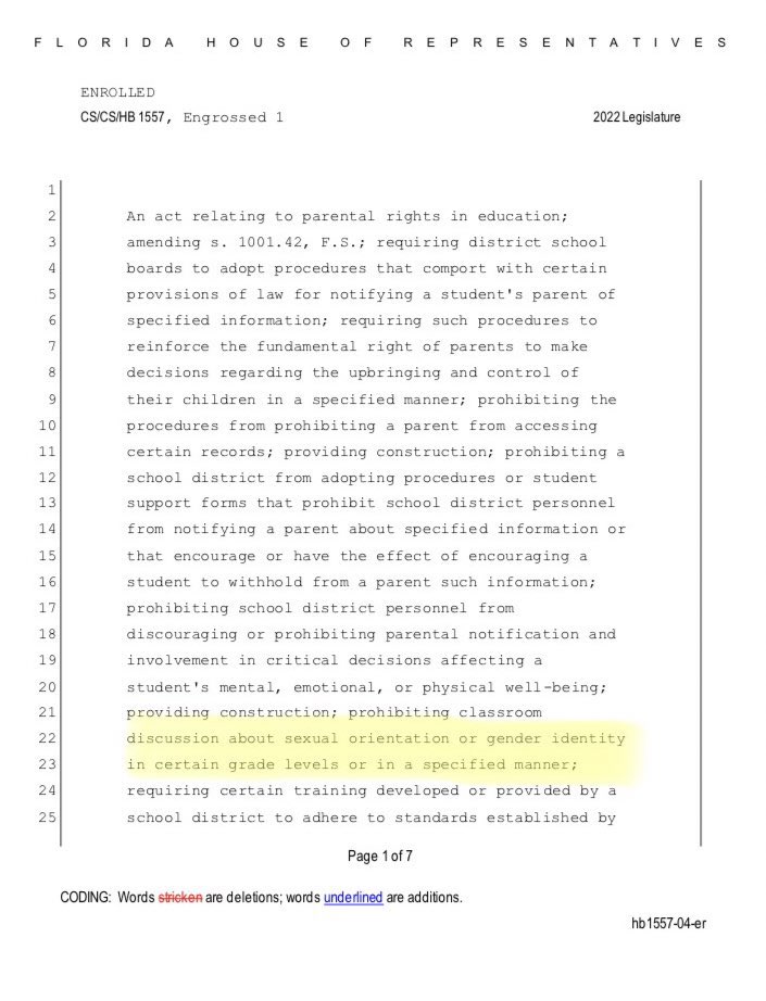 BirdWitchWoman's tweet photo. @GadSaad @perlmutations @GovRonDeSantis I suggest you acquaint yourself with what this bill actually says. Because mr Perlman is correct. https://t.co/5W8gghiN4X