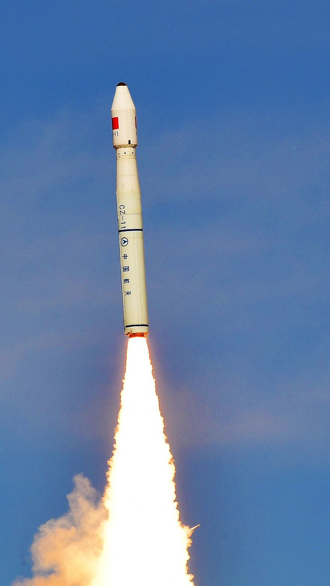 PointOrView's tweet photo. NEW VIDEO: China blasts off two #LongMarch rockets within hours of each other. This time a Long March 11 dispatched 3 satellites (Tianping-2A/B/C) from Jiuquan Satellite Launch Center into orbit. Watch: https://t.co/rYzD7rYpBu  #LongMarch11 #LM11 #CZ11 #ChinaSpace #长征十一号 https://t.co/kP9GKp4wpA