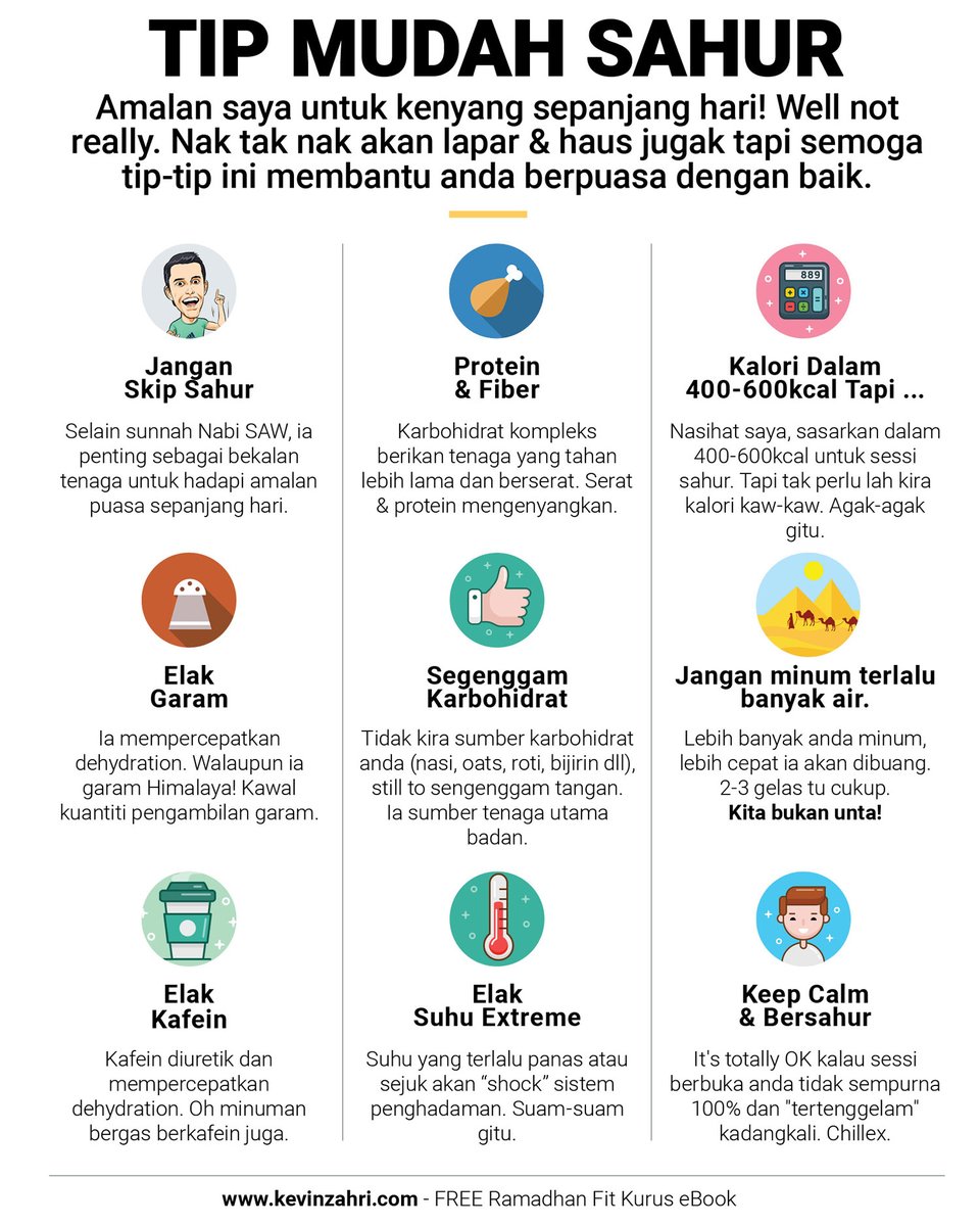 kevinzahri's tweet image. 9 Tip "Mudah" Sahur :)
