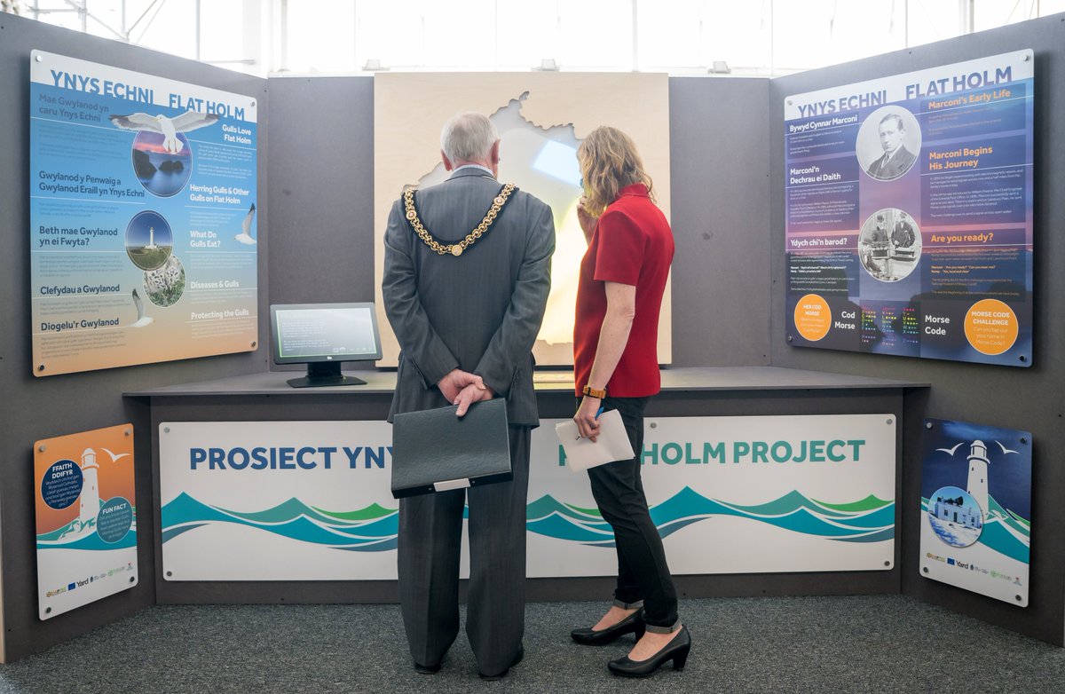 fionacarroll123's tweet photo. It was a pleasure to meet the lord mayor of Cardiff and lady mayoress, Rod &amp; Sue McKerlich at the launch of our DAPTEC Flat Holm project @techniquest. #dataimpressionists @daptechnology @YardDigital
 @VisitCardiffBay #EUFundsCymru #EUFunds 
@WG_innovation @CMetSEngagement https://t.co/Prz7lCNwfX