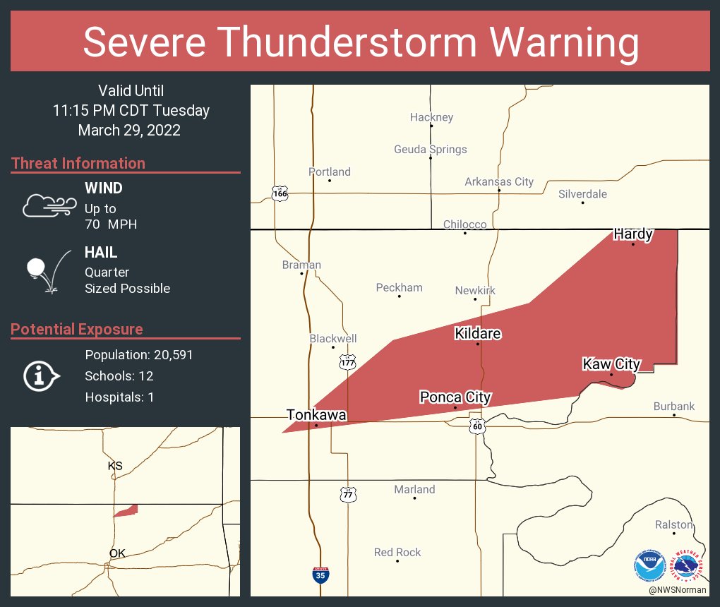 NWS Severe Tstorm on Twitter "Severe Thunderstorm Warning continues
