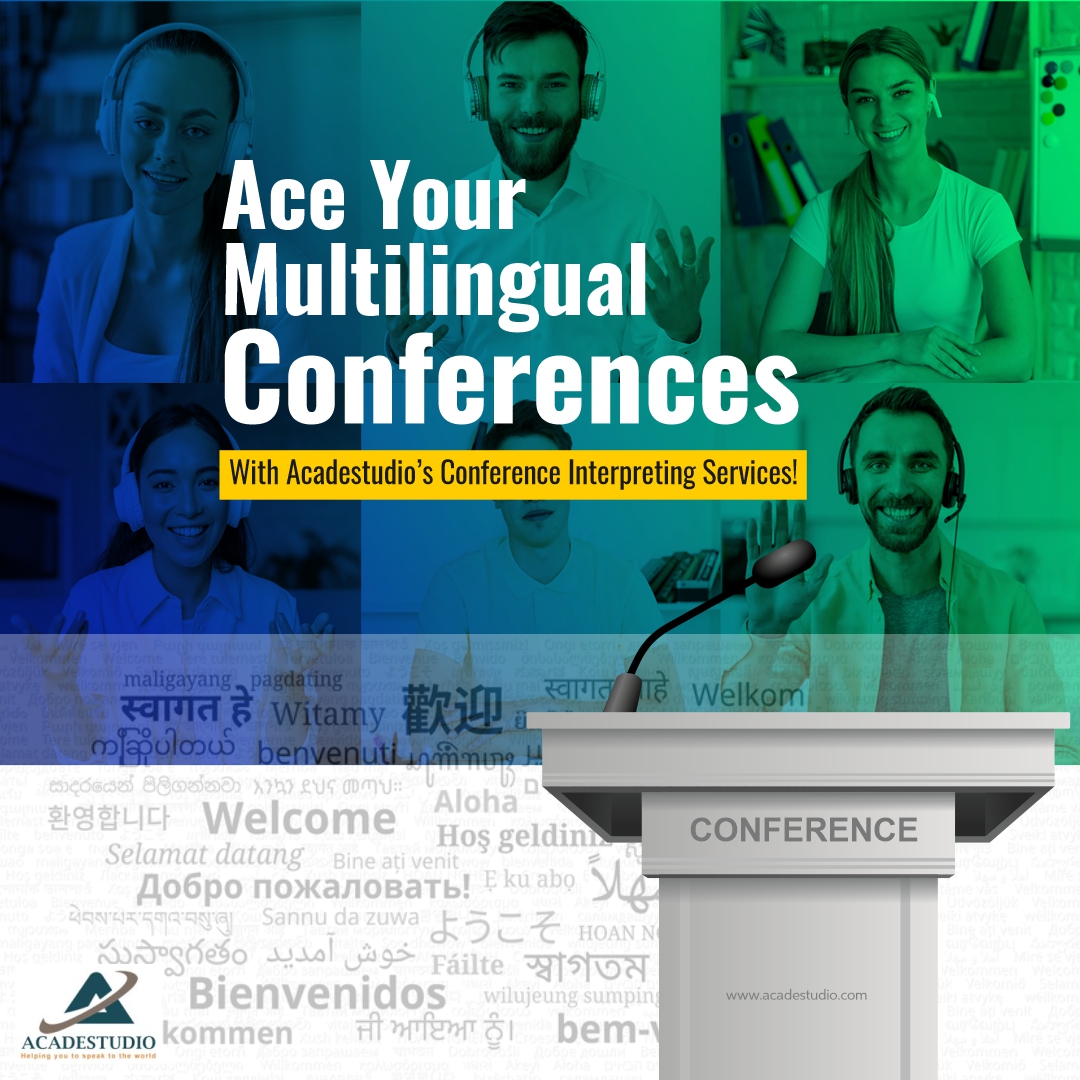 AcadeStudio's tweet photo. Are your clients from very diverse linguistic backgrounds? #Acadestudio will solve your problem, with the best #Conference #interpreting services! Our #linguistics expert deliver 100% accurate conference interpretation. https://t.co/fE5MaKE0iY #professioalservice #interpretation https://t.co/w7Fbm1EzBV
