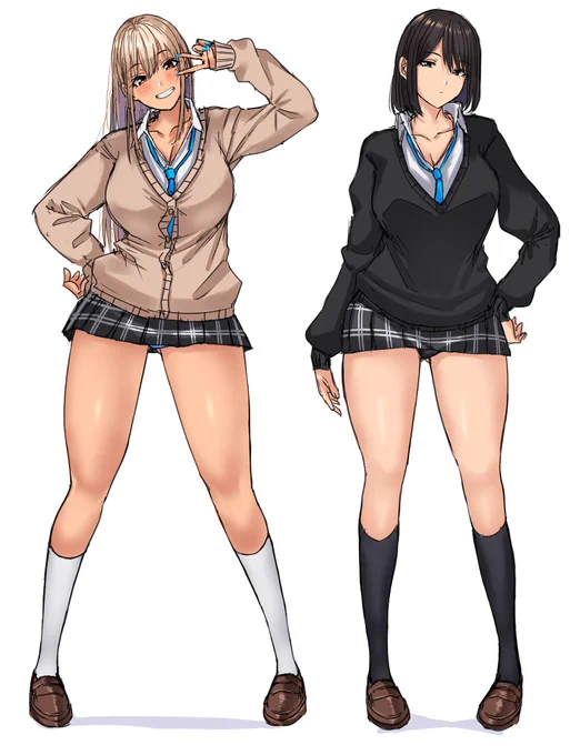 お仕事用のキャラデザ全体版wip 