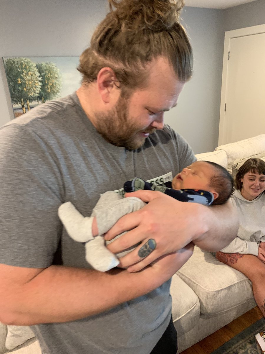 zackmonday's tweet photo. #thebeststuff #teamdad 8 months apart holding each other’s sons @j_Sull420 our roots run deep https://t.co/NdPyRXywwR