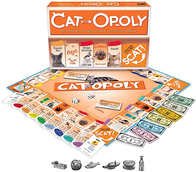 stuffonamazon's tweet photo. It's #Monopoly but with #Cats. My cat never lets me play Monopoly..she walks all over the board and scatters the pieces! https://t.co/05HxdzETaV #catlover #Amazon #catgame #cat #catopoly https://t.co/o3TCEeKslJ