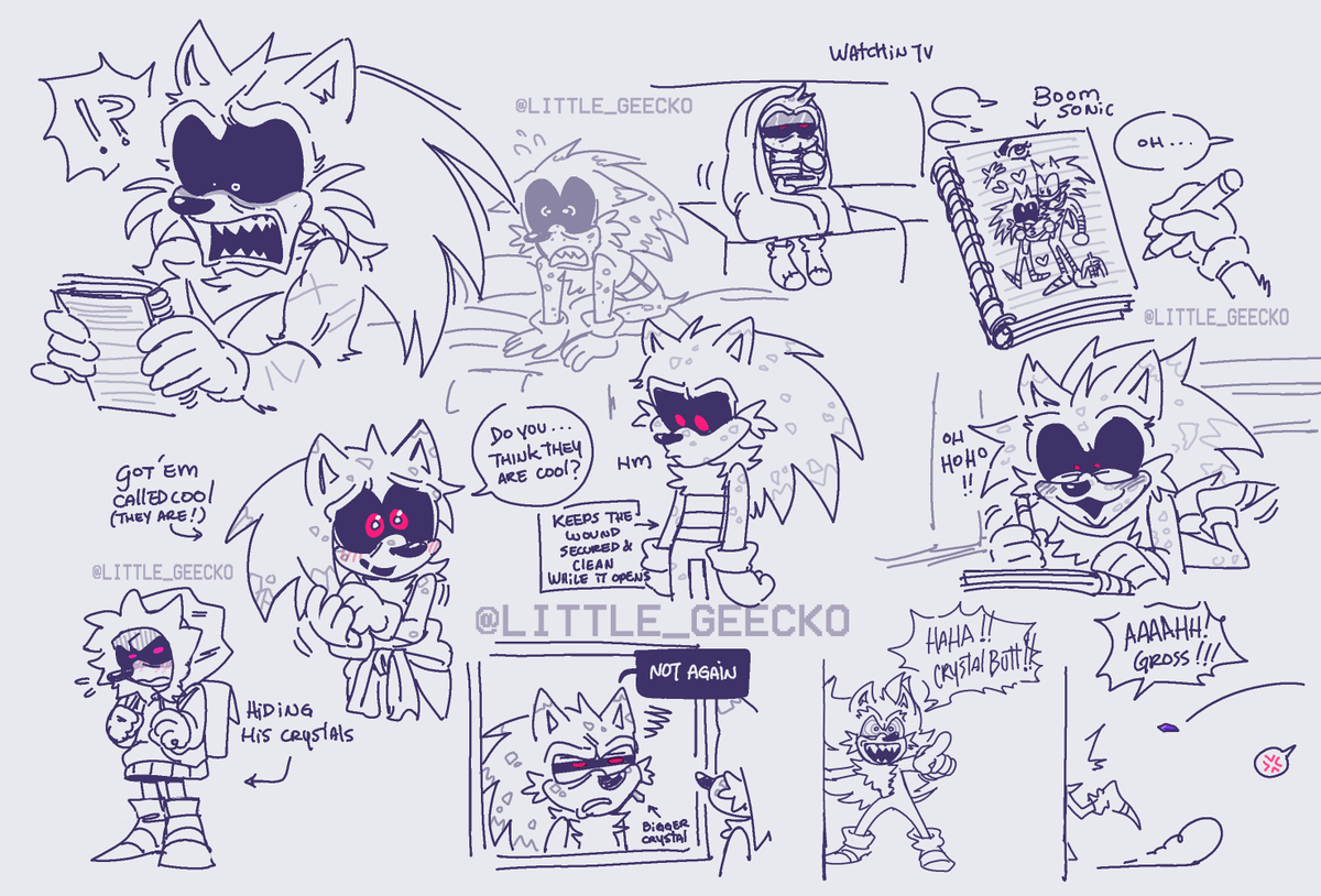 Little_Geecko's tweet photo. Drew a few more Crystalizing Xeno ! :] (with some Turning Red refs lol)

(Implied) #EndlessCycles #ExegrowthAU https://t.co/r5XYJ00psR