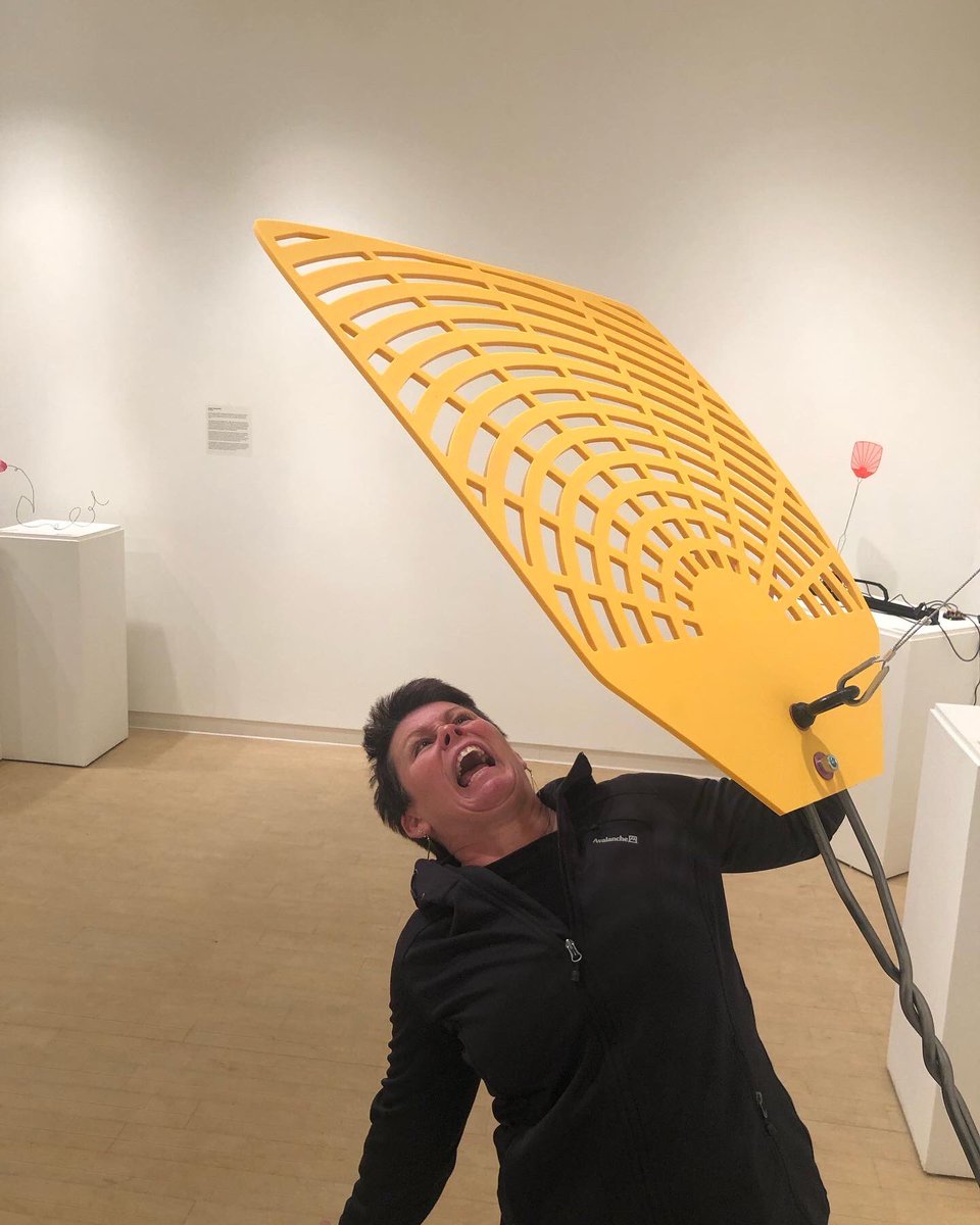 globelady's tweet photo. How can we not act out when giant fly swatters are present at the exhibit?
No - we were not escorted out https://t.co/q3wFZw7U7E