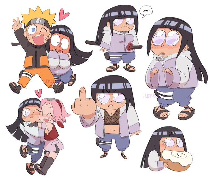 some hinatas from a while ago hehe 🍥 