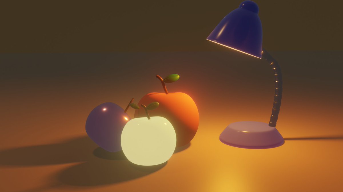_Area_minecraft's tweet photo. #blender で3Dやってみました。
椅子は座ってクッションがズレた感じ♪
りんごも光を工夫してみた。 https://t.co/ee3OGB8w26