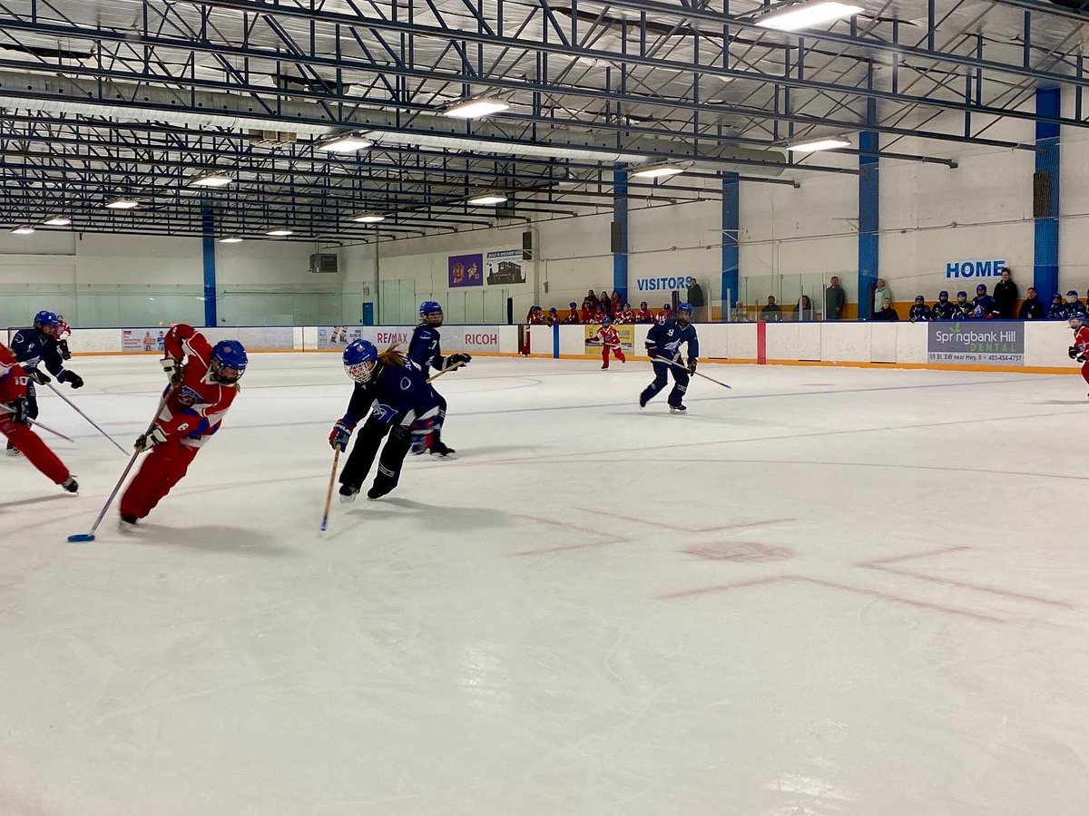CalgaryU14AA2's tweet photo. Warming up for Westerns with an exhibition game against @CalgaryU14AA3! Thanks for the fun game - see you in Regina. #wcrc2022regina #roadtowesterns #blueringette #heygoblue https://t.co/j5uiuF6bVa