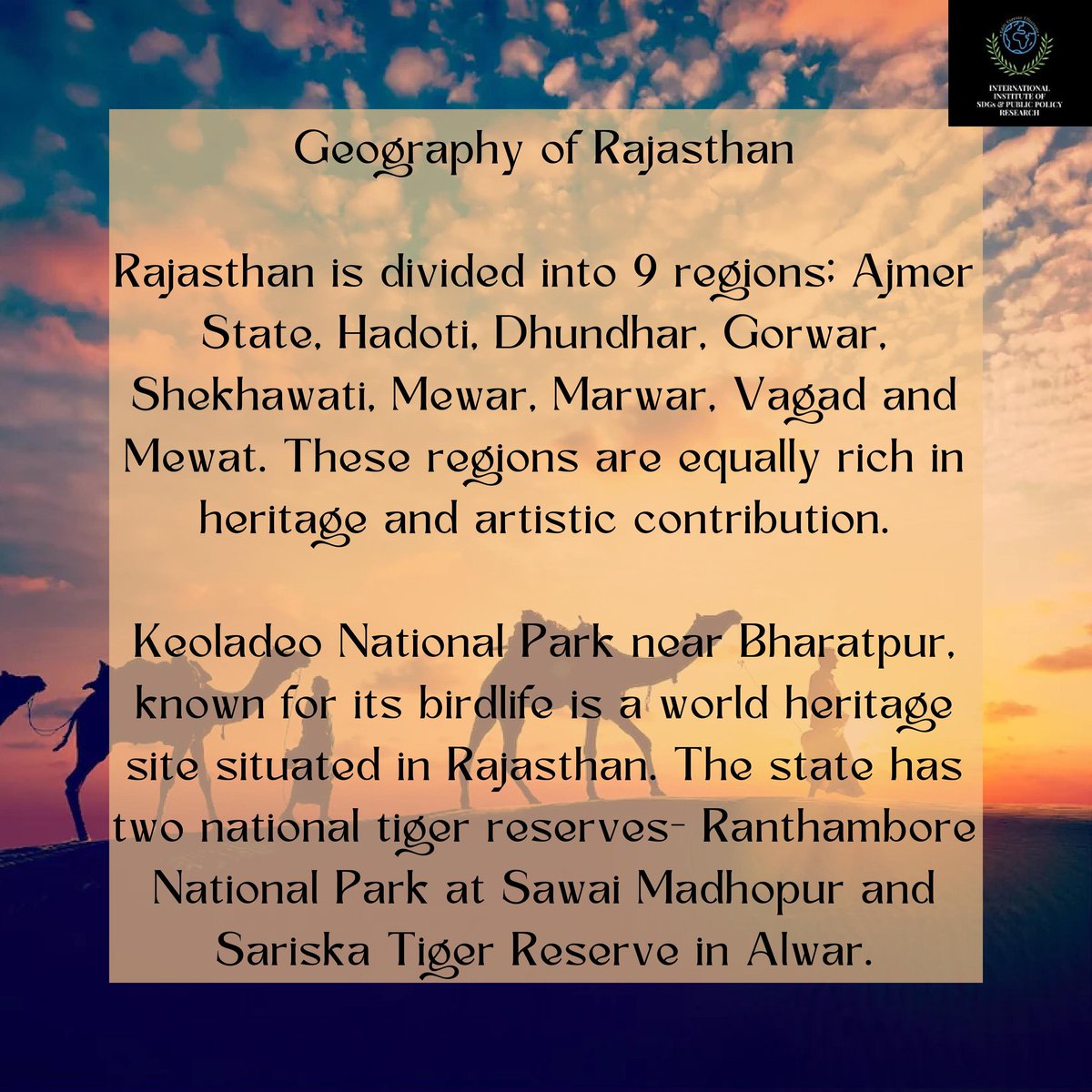 iispp_research's tweet photo. The princely states of Jaipur, Jodhpur,
Bikaner, and Jaisalmer were combined to form the "Greater Rajasthan Union” on 30th March 1949. This day is considered the establishment day of Rajasthan, where people
could bask in all its historic glory. https://t.co/oWACKaHPuD