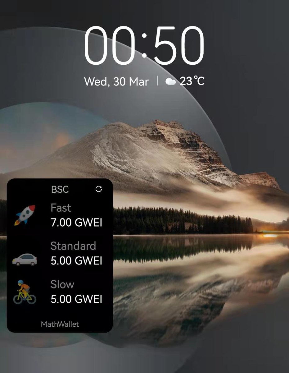 MathWallet's tweet photo. 🔥BNB Chain realtime GAS: 5 GWEI
Install MathGas to check the realtime multichain Gas Price!
https://t.co/PPzMPrUeeY
#BNB #gasprices #MathGas https://t.co/GcBeagbI7W