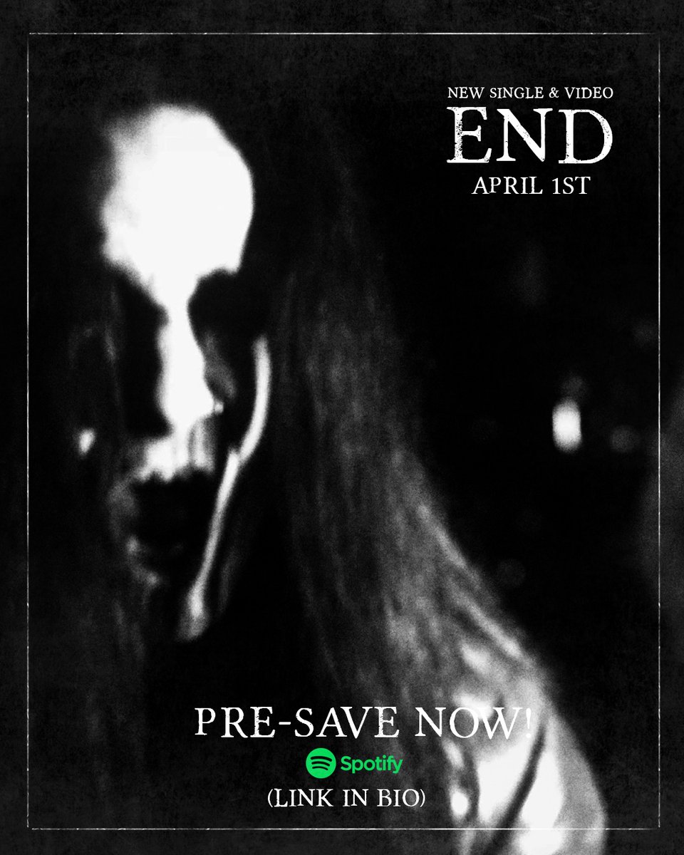 THE__FRIGHT's tweet photo. Our new single "END" is coming out in 1st of April. One of the darkest songs we've ever written.
Please pre-save!
https://t.co/XJxsevPXGC

#thefright #end #gothic #metal #shoegaze https://t.co/CAAiWVJH8T
