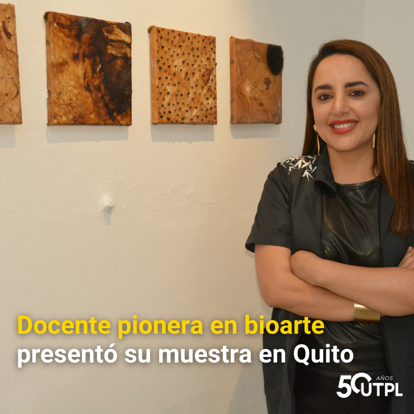 utpl's tweet photo. 🎨🔬🇪🇨 #Bioarte ecuatoriano | La muestra “Murmullos de piel” de María Gabriela Punín, docente de la carrera de #ArtesVisualesUTPL, mezcla el arte con la ciencia y la tecnología.
¿Su lienzo? Un biopolímero semejante a una “piel sintética”. » https://t.co/CPhhASGrHe https://t.co/SF6crsAkAM