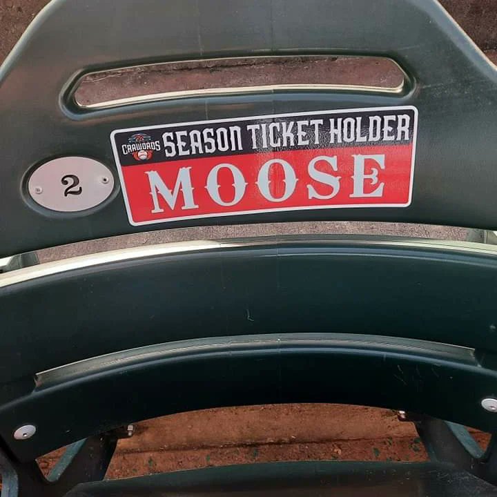 ConradsCowbells's tweet photo. Got to sit in seat for the first time today. Love having our names on our seats! Thank you @HickoryCrawdads!! #MiLB #BaseBall #crawdadsbaseball #crawdads #sallyleague https://t.co/9mNtbx8ytz