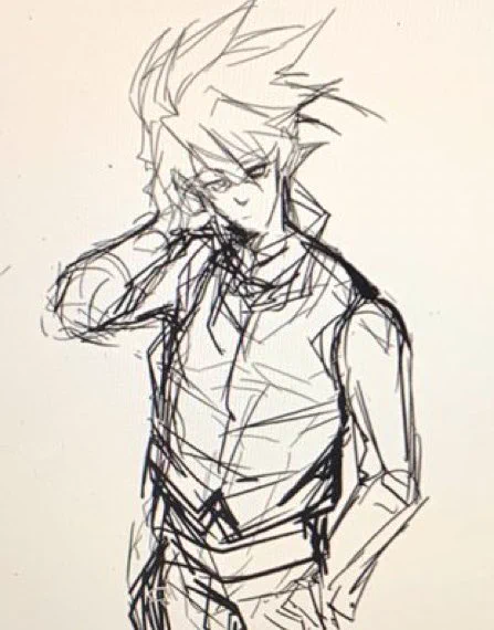 #同じキャラで初めて描いたのと最後に描いたのを比較
おじさん髪の毛減ったね、、 