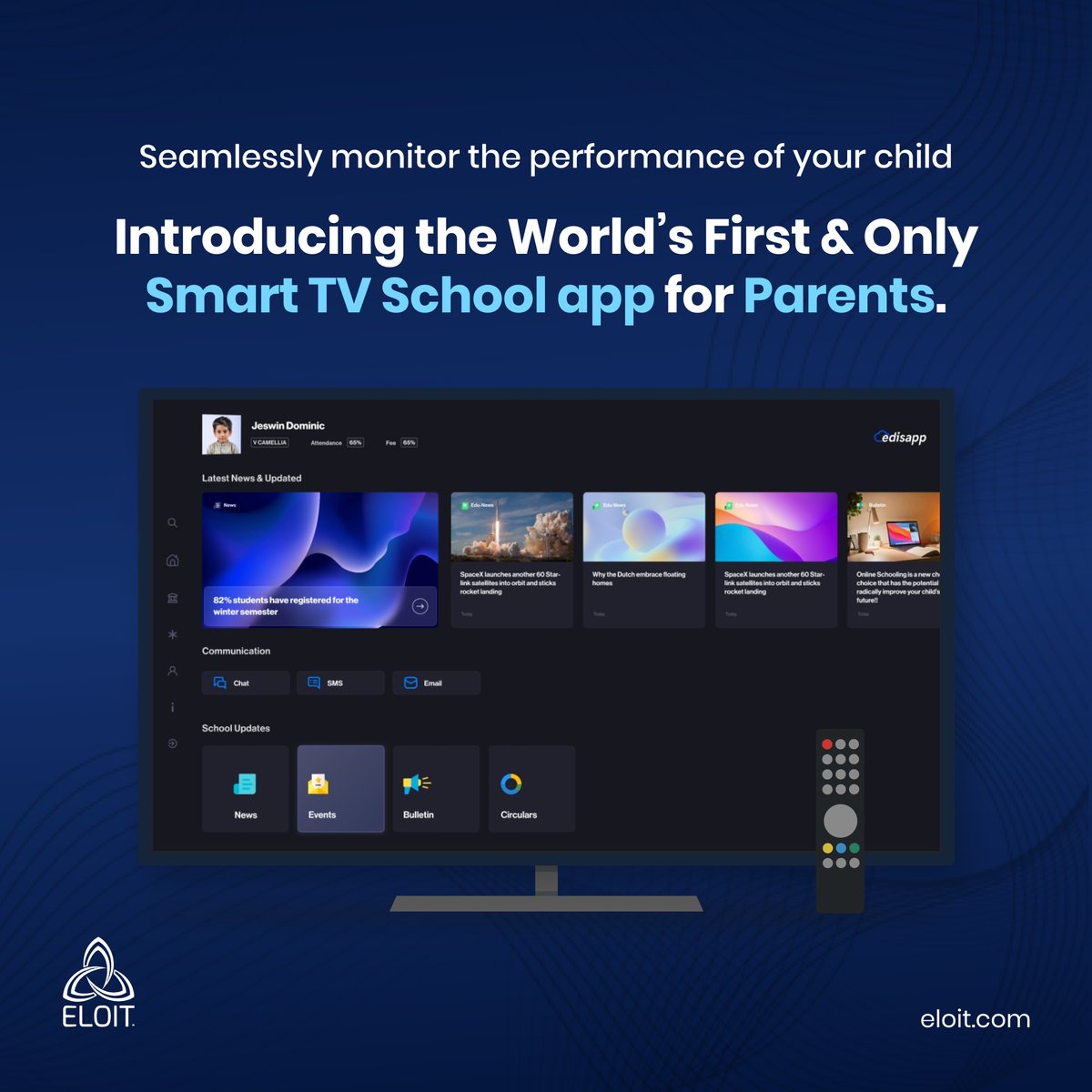 eloitcom's tweet photo. We feel your frustration each time you look at the typical school app on your mobile to monitor the performance of your children. Overwhelming isn't it?

Introducing the world's first and only smart TV - School app for parents! 

𝐄𝐝𝐢𝐬𝐚𝐩𝐩 𝐒𝐦𝐚𝐫𝐭 𝐓𝐕 𝐏𝐚𝐫𝐞𝐧𝐭 𝐚𝐩𝐩 https://t.co/UbbbiiNxcY