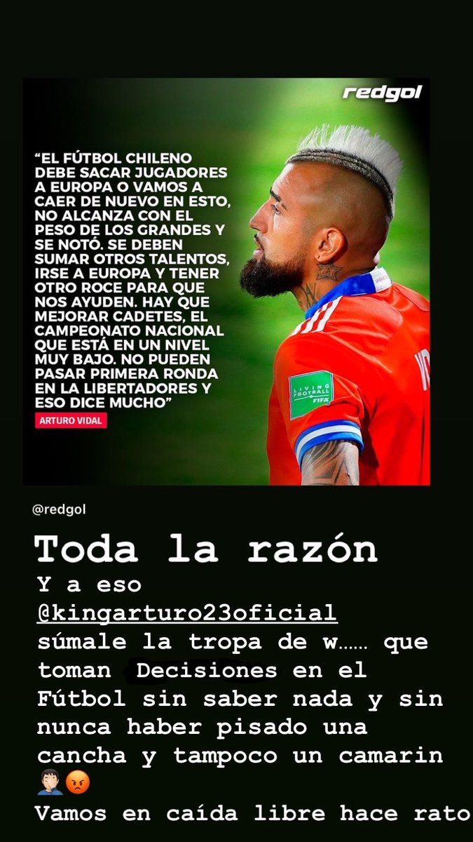 Tal cual <a href="/kingarturo23/">Arturo Vidal</a> 🙌🏻🔥