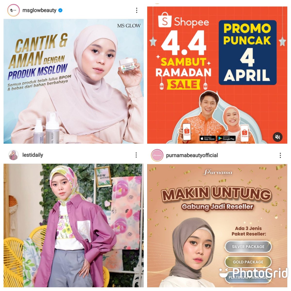 SitiMakrifah7's tweet photo. Persiapan lebaran kakak,, yuk skin care pakai Ms Glow, make up pakai Purnama Beauty, bajunya Lesty Daily dan belinya di Shopee, semua produknya by Lesti yaaaa https://t.co/RMifWT1J1g