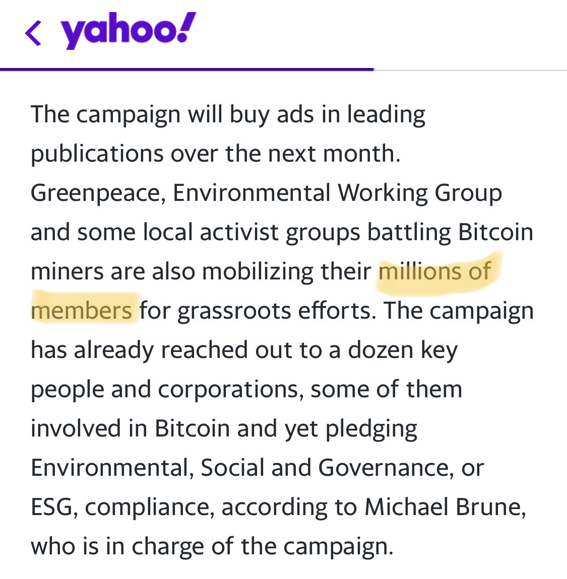 willywoo's tweet photo. Can’t wait for the penny to drop… when ⁦@Greenpeace⁩ figures out #Bitcoin has way more grass roots supporters than they have; and that Bitcoin supporters are carnivores. 🍿🤣 https://t.co/L3UBrVvZHO
