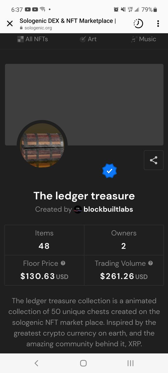 blockbuiltlabs's tweet photo. Our collection is officially verified on https://t.co/SGDwCXw9j6 thank you @realsologenic 
#xrp #xrpcommunity #xrparmy #xrpledger #xrpnft #nft #nftart #nfts #nftcommunity #sologenic #sologenicnft #cryptocurrency #digitalart #crypto #xrpnews #xrpripple #blockbuiltlabs https://t.co/y5gR9iIU8L