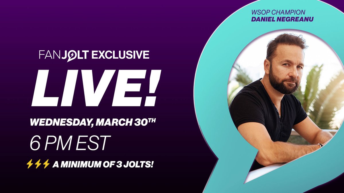 RealKidPoker's tweet photo. Reminder that I'm LIVE on @FanJoltLive at 6pm EST today, come hang out and ask a question! #FanJolt #GetJolted https://t.co/F2orRGSHI4