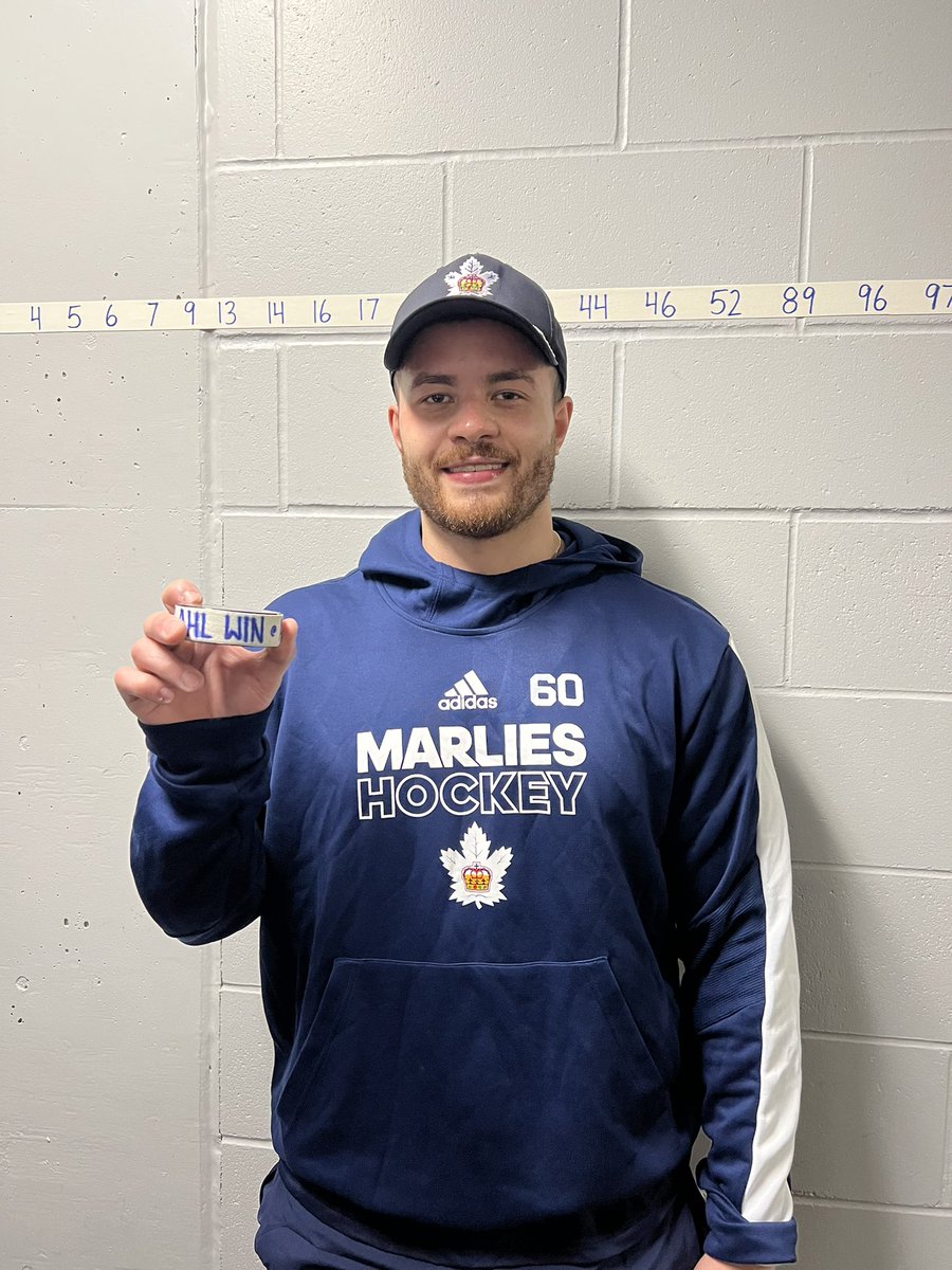 1st career AHL start
1st career AHL win

A MASSIVE shoutout to Talor Joseph on his first Pro W 👏👏👏 

#MarliesLive