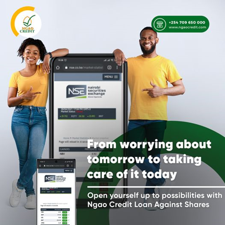 NationAfrica's tweet photo. SPONSORED: Need quick cash? Access up-to 60% of the value of your shares in less than 2 hours.
Call +254709 650 000, WhatsApp +254796758240 or learn more here. https://t.co/Ghw75vOQ2e
#NgaoCreditLimited #NSESharesLoan #OpentoPossibilities #EmpoweringSMEs #SMEs #NationMediaGroup https://t.co/uvVYdDlPtF