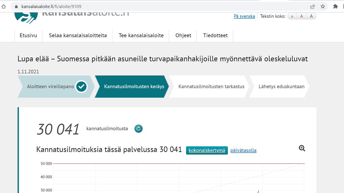 Loppukirin aika!
Allekirjoita sinäkin kansalaisaloite #LupaElää, jolla pitkään Suomessa olleet turvapaikanhakijat/paperittomat voivat laillistaa oleskelunsa. Allekirjoittaminen käy kätevästi tämän linkin kautta: 
kansalaisaloite.fi/fi/aloite/9109