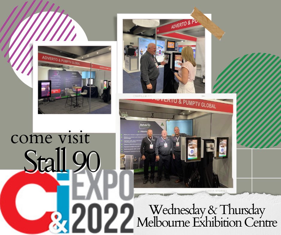 AdvertoGlobal's tweet photo. 🙌🏼 What an exciting first day at the C&I Expo in Melbourne Convention and Exhibition Centre (MCEC) 🤩 we still have another full day here tomorrow to talk to 👉🏼 you about how you can:
✅Increase your #basketsize
✅Generate #adrevenue
✅#futureproof your site!
COME BY & SAY HI 👋🏼 https://t.co/eGc3zQ5KUU