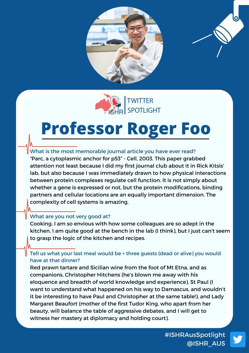 Thank you to <a href="/rsyf2/">Roger Foo</a> for taking us on a journey into your 'intoxicating and bewildering world of molecular and cell biology' as part of our #ISHRAusSpotlight this month!

#cardiotwitter <a href="/TheFooLab/">Foo Lab</a> <a href="/NUSingapore/">NUS</a>