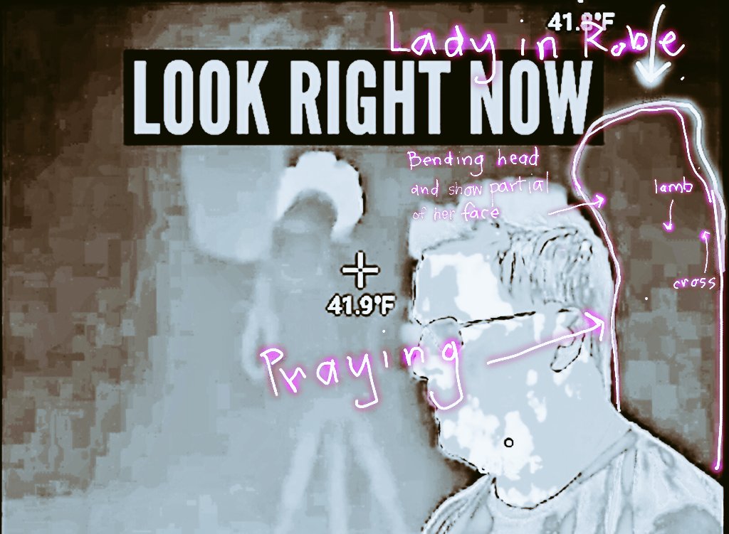 Kraitarmm's tweet photo. 👻i saw a lady in black robe (look like nun outfits) with a black hood to covered her head, her skin look pale. Her face is alike Blythe doll (very big eyes 👀 swollen face 👰🏻✝️ Bending head a bit &amp; smiling 🤪Hands in holding for a prayer @GoldRushParaITC (Part2 VDO of Tangmo)🍉 https://t.co/xK60QlS6QV