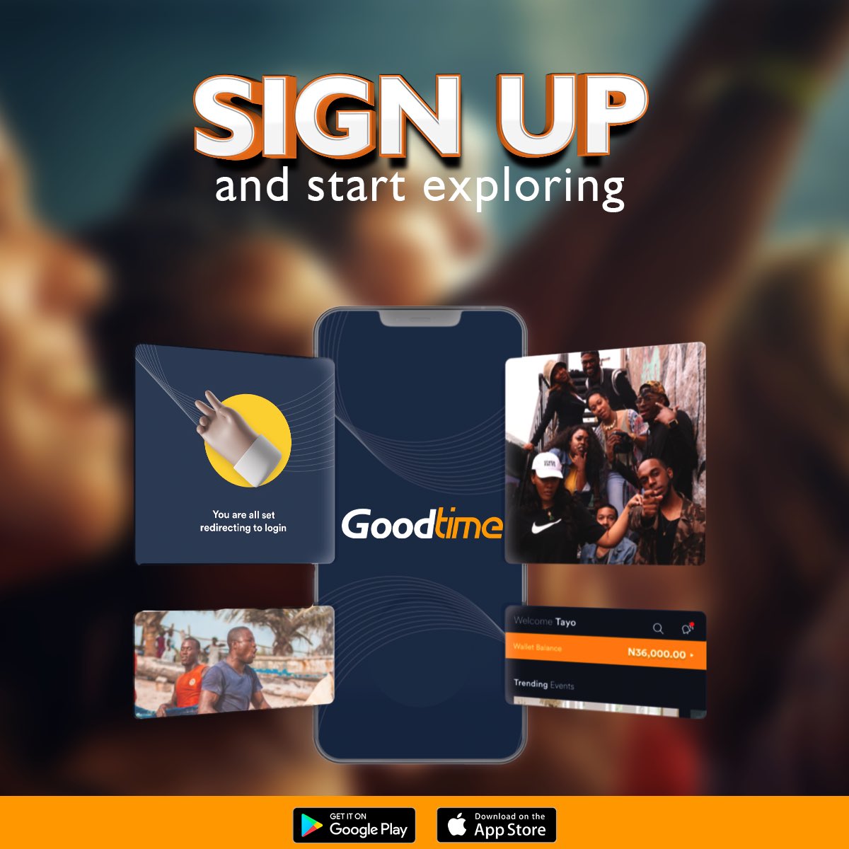 Watch out for our Mobile App Lauch!          Discover and engage the fun places around you!
goodtime.africa