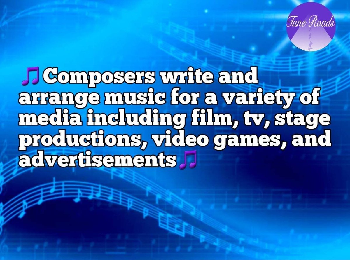 Tuneroads's tweet image. 🎶 A composer is tasked with creating a specific product to meet their client's demands. Personal preference may need to be set aside in order to provide the service🎶

Here at Tune Roads we can help composers create a specific product to meet their client's demands