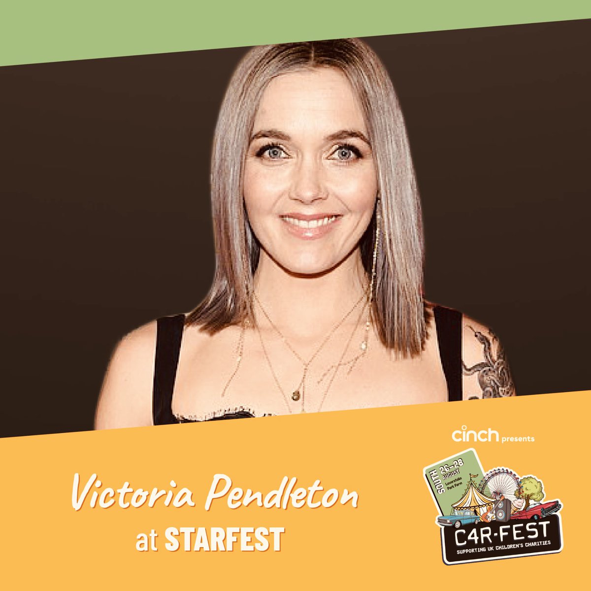 Victoria Pendleton (@v_pendleton) on Twitter photo ☺️I'm delighted to be attending <a href="/Carfestevent/">CarFest</a> this summer, the biggest 🇬🇧 fundraising festival! Whether you are a car enthusiast, dedicated foodie, music lover or just want a fun-filled weekend with friends! Tickets are on sale now – don’t miss out! carfest.org ☺️I'm delighted to be attending <a href="/Carfestevent/">CarFest</a> this summer, the biggest 🇬🇧 fundraising festival! Whether you are a car enthusiast, dedicated foodie, music lover or just want a fun-filled weekend with friends! Tickets are on sale now – don’t miss out! carfest.org