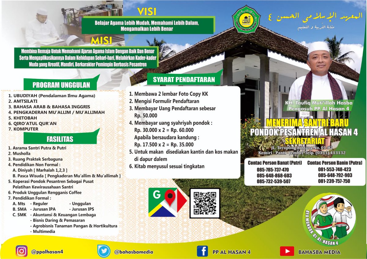 ppalhasan4's tweet photo. Ayo Mondok di PP Al-Hasan 4 https://t.co/K6R7Dpi8aY