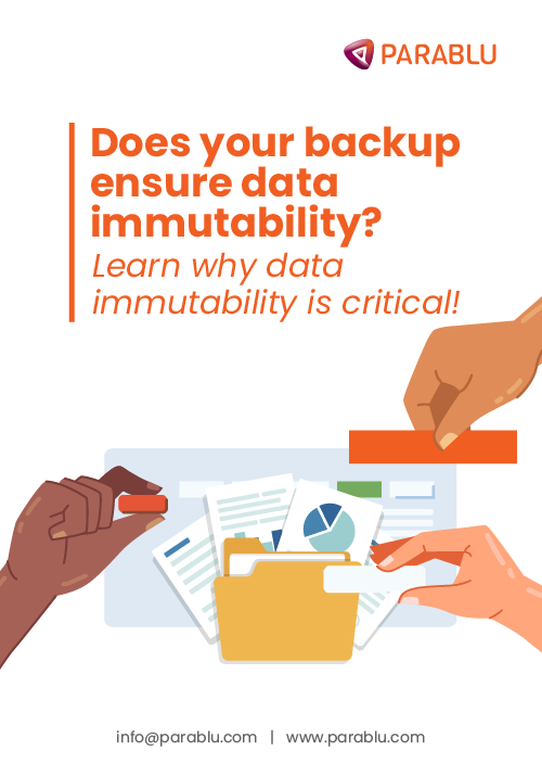 ParabluInc's tweet photo. Learn about #dataimmutability and understand why it should be a critical element of every #databackup strategy! Read our blog post - https://t.co/aauHuaxQrz https://t.co/fKhys3LI9H