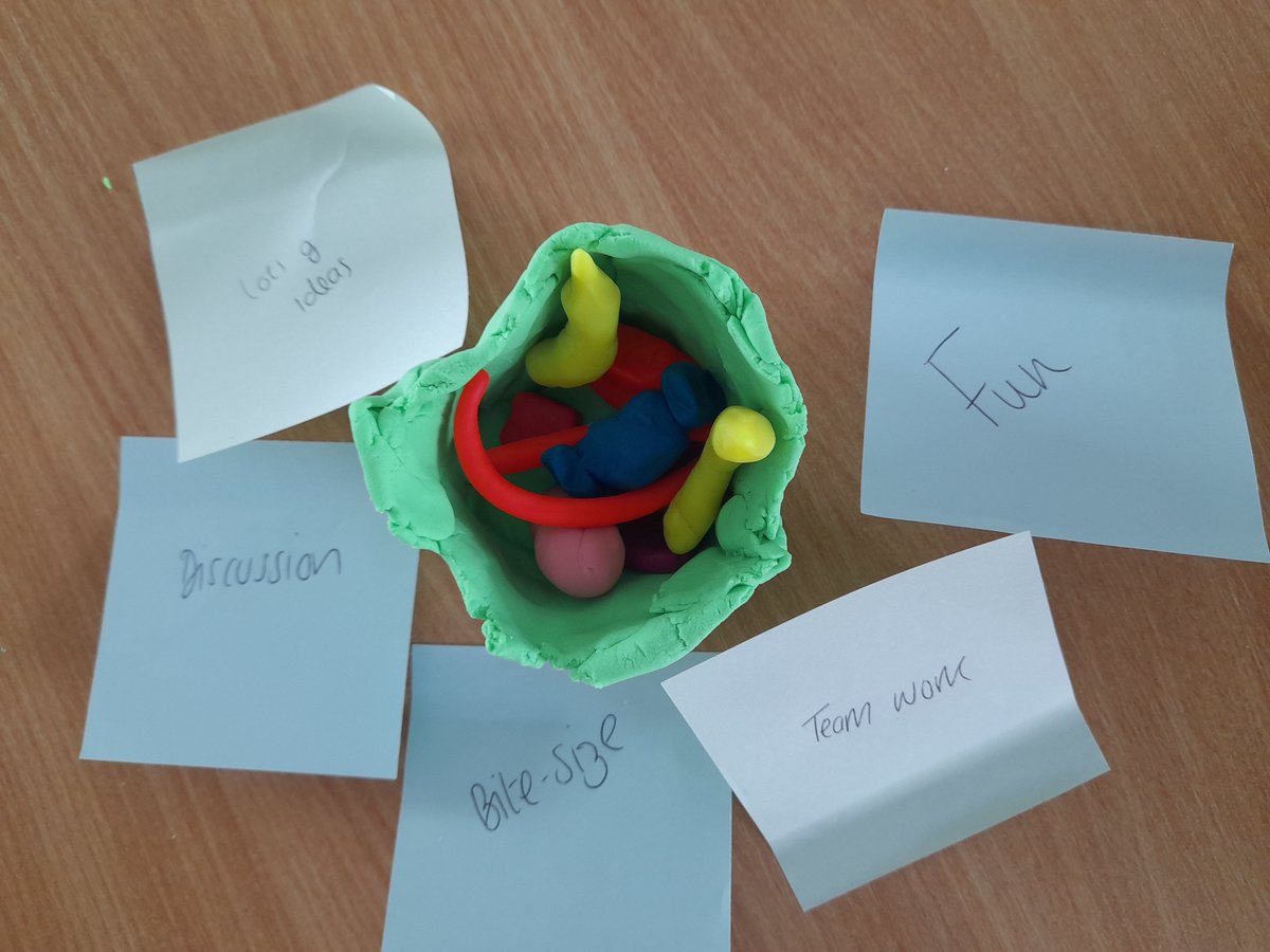 little_chatters's tweet photo. At the end of our #Philosofun with trainee teachers @CumbriaUni we used playdough to represent #philosofuns.
We had a playground, a pick and mix sweet bowl and the building together of a wall.
Join @philos_backpack and I on our next #Philosofun. https://t.co/VaeDhOcsrC https://t.co/7t1EGE3YP4