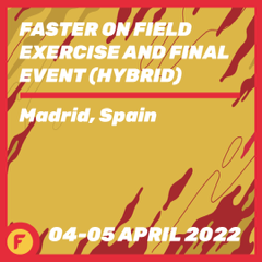 H2020_Fasterproject (@fasterproject) on Twitter photo We are proud to 📢 our on field exercise and Final Event to be held in 🇪🇸 Madrid on April 4 and 5, 2022.
Please register at faster-project.eu/faster-in-fiel… and join the two days to watch FASTER tools in a real environment !
<a href="/HorizonEU/">Horizon Europe 🇪🇺</a> We are proud to 📢 our on field exercise and Final Event to be held in 🇪🇸 Madrid on April 4 and 5, 2022.
Please register at faster-project.eu/faster-in-fiel… and join the two days to watch FASTER tools in a real environment !
<a href="/HorizonEU/">Horizon Europe 🇪🇺</a>