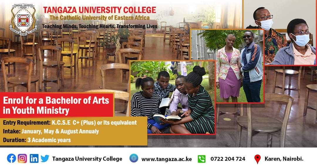 Working with Children and young people in the context of church ministry is very instrumental in bringing up a morally upright society. Enroll for a Bachelor of Arts in Youth Ministry at tangaza.ac.ke ^MT