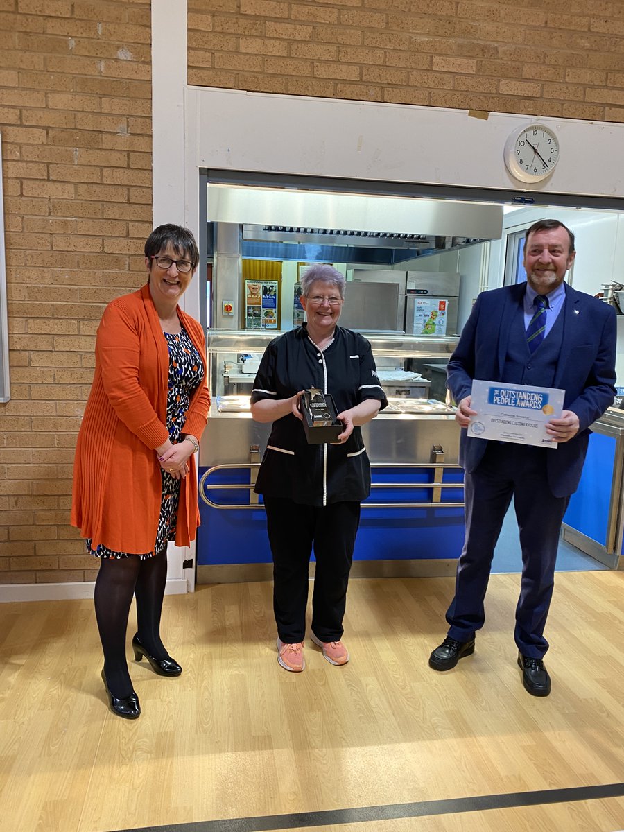 Huge congratulations go to Cathy Sowerby, Catering Supervisor at Southcraig School, Ayr in winning South Ayrshire's Outstanding People award 2021 in the Outstanding Customer Focus category. Well done Cathy, we're all hugely proud of you <a href="/southayrshire/">South Ayrshire Council</a> <a href="/SacChief/">SAC Chief Executive</a> <a href="/SouthcraigScho1/">Southcraig School</a>