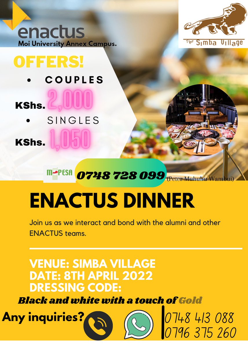 That time of the year where you get to dress up and show up for a night full of fun🎉✨

Join us for our annual <a href="/enactus/">Enactus</a> dinner to be held on 8th April 2022

#WeAllWin
#EnactusDinner
#NextGenLeaders