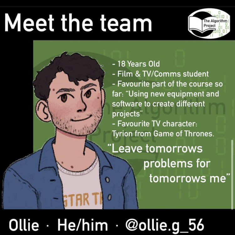 thealgorithmpr2's tweet image. Welcome to The Algorithm Project! Meet our campaign team
#ExeterCommsTwitterConference2022 #DigitalInequality @ExeterComms
 2/8