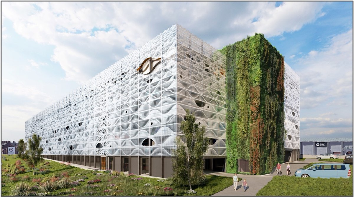 RiversideSund's tweet photo. Designs for £14m MSCP unveiled🚗 

Designs have been fine-turned to deliver a striking ‘mesh’-wrapped building, with a stunning living wall, in a planning variation submitted to @SunderlandUK City Council for the 650-space multi storey car park (MSCP).

👉https://t.co/ykIv9I4UEA https://t.co/U6kyLRyHXz