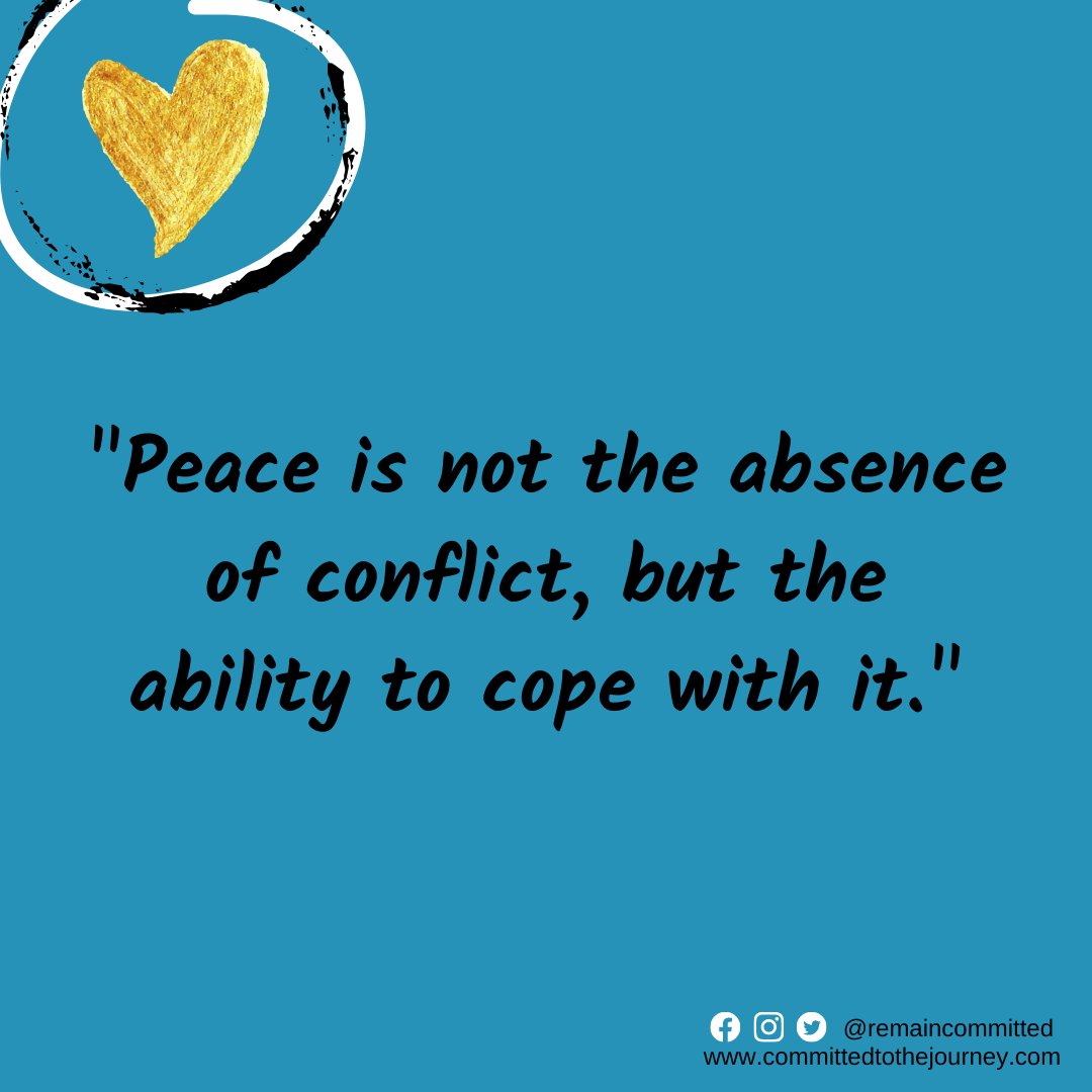 RemainCommitted's tweet photo. As we move through life's journey, conflict is inevitable. It's the tools we develop to manage it that helps us move forward.
#mentalhealthawareness #remaincommitted #behappybehealthy #conflictmanagement https://t.co/gNisV2narR